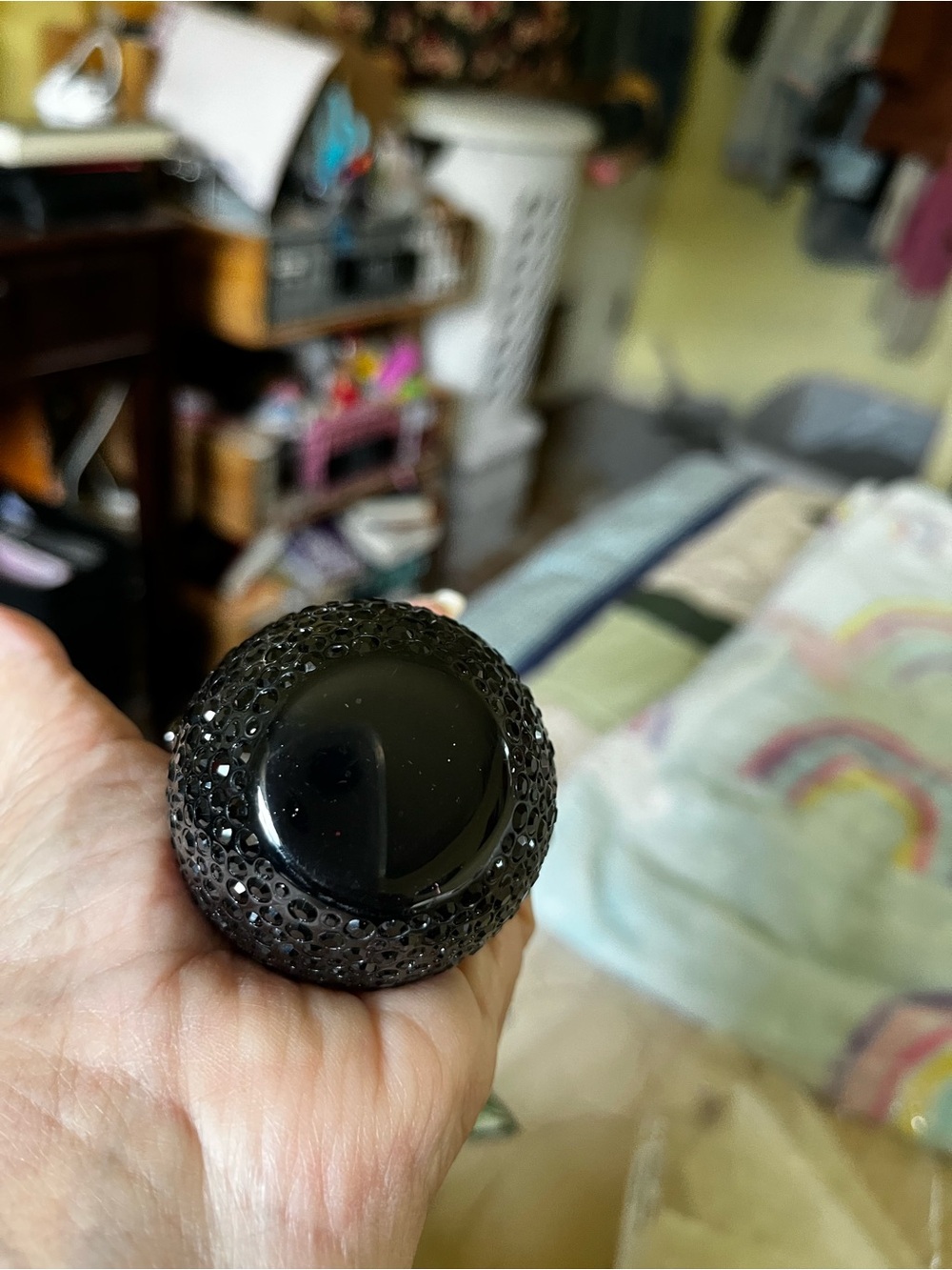 Coach Black Crystal Apple Bag Charm - Picture 8 of 14